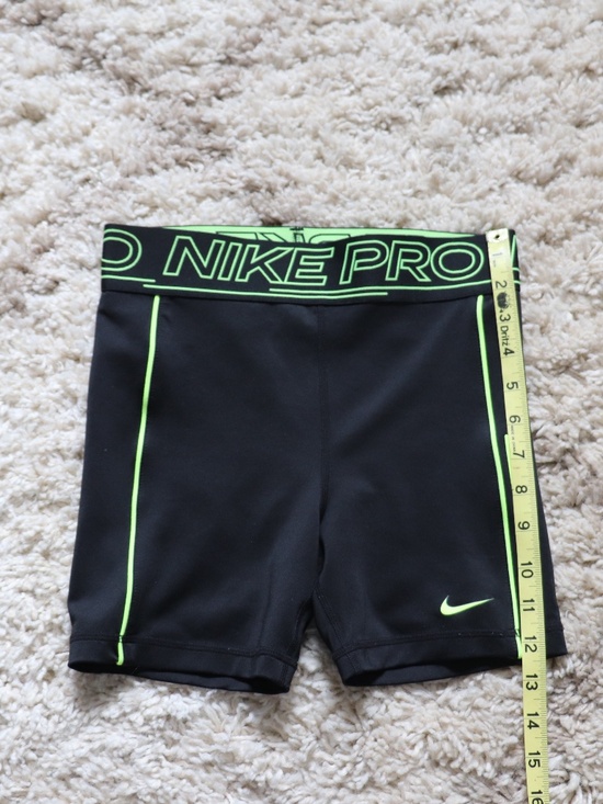 Nike Other - Nike Girls Dry-Fit Pro Sport Shorts Color Black/Volt (Neon Yellow) Size Large